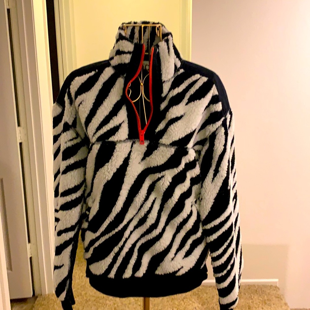Rag And Bone Zebra Sherpa Sweater - image 1